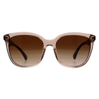 Emporio Armani EA4157 Sunglasses Shiny Transparent Tundra / Brown Gradient