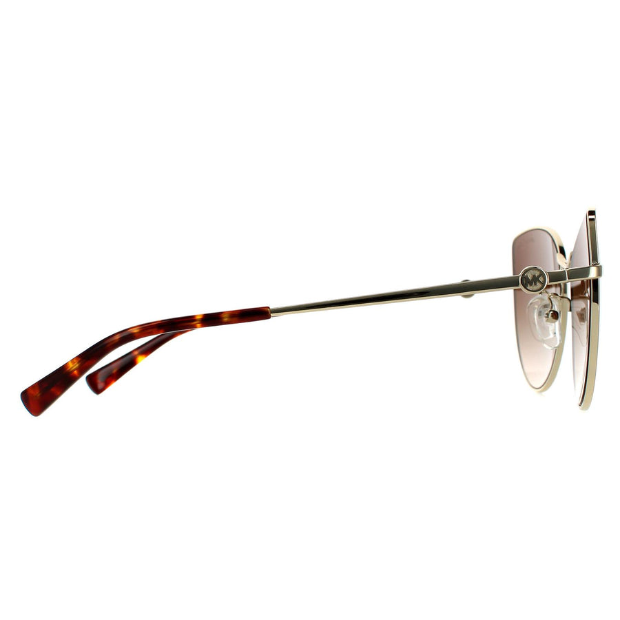 Michael Kors Sunglasses MK1062 101413 Light Gold Brown Smoke Gradient