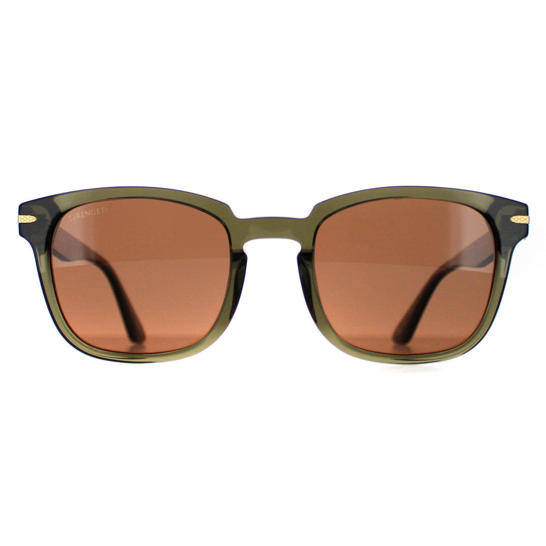 Serengeti Sunglasses Ethan SS575004 Shiny Crystal Dark Green Mineral Polarized Drivers