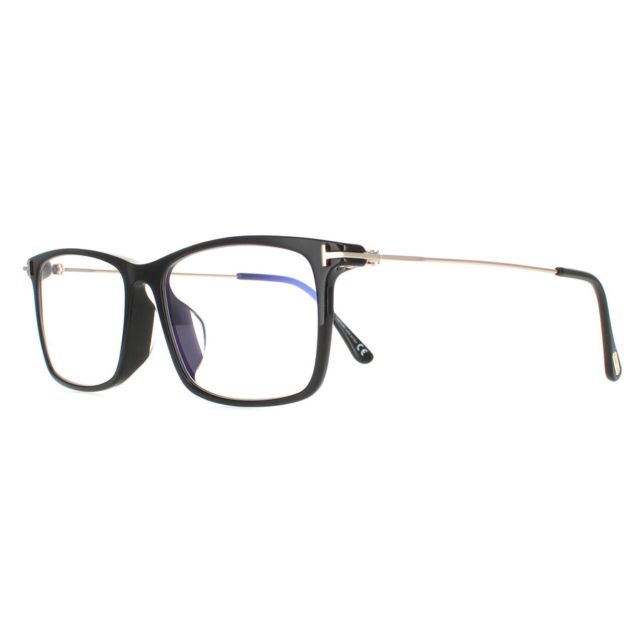 Tom Ford Glasses Frames FT5758-F-B 001 Shiny Black Men