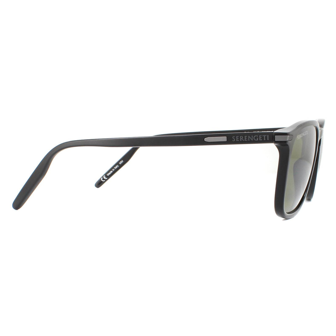 Serengeti Sunglasses Delio 8947 Shiny Black Green Mineral Polarized 555nm