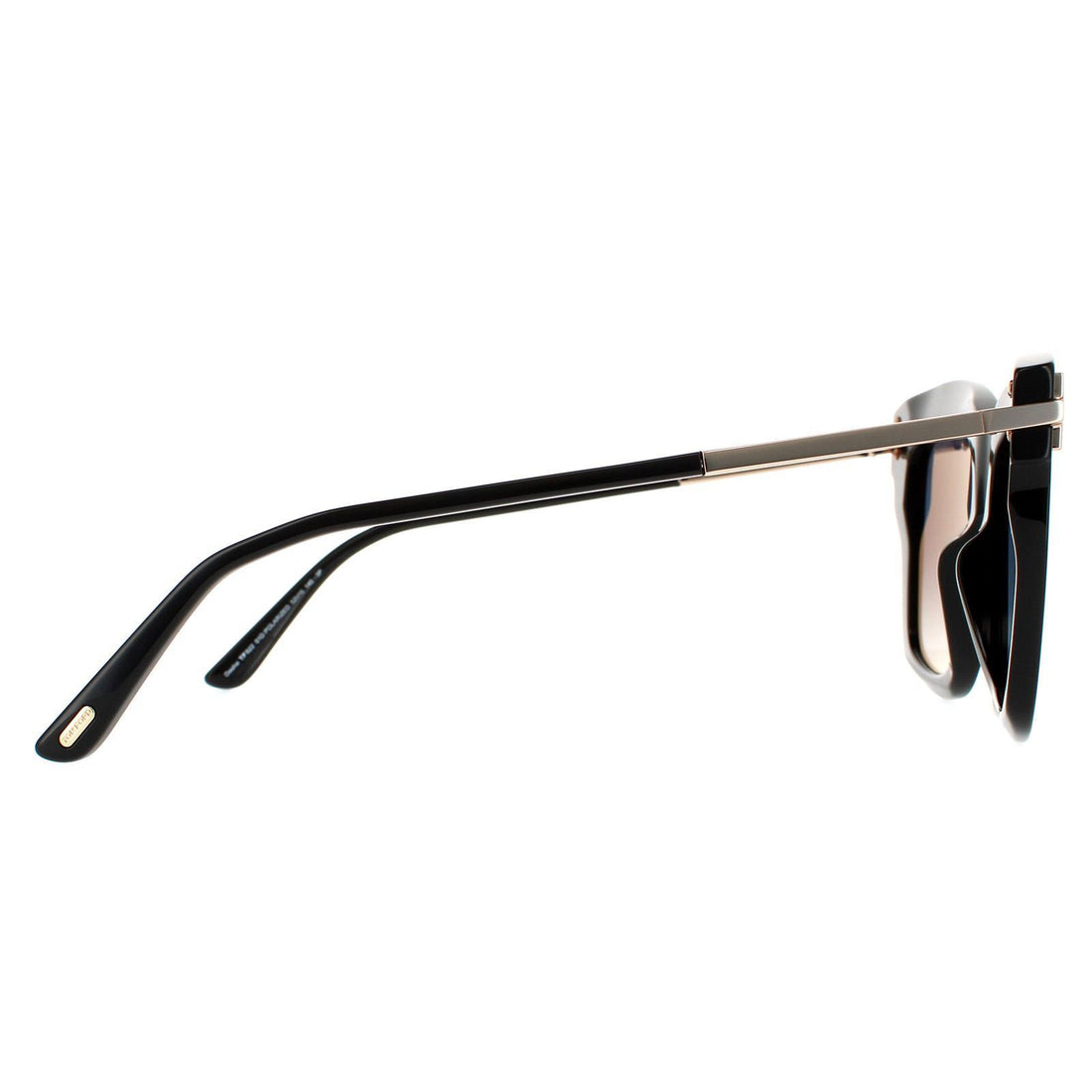 Tom Ford Sunglasses Dasha FT0822 01D Shiny Black Smoke Gradient Polarized
