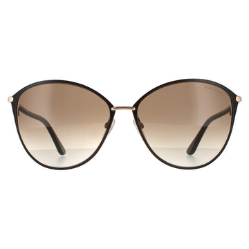 Tom Ford Sunglasses Penelope FT0320 28F Brown on Gold with Havana Brown Gradient