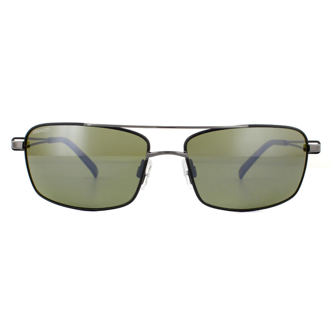 Serengeti Sunglasses Dante 7115 Shiny Gunmetal Black Tannery Mineral Polarized 555nm Green