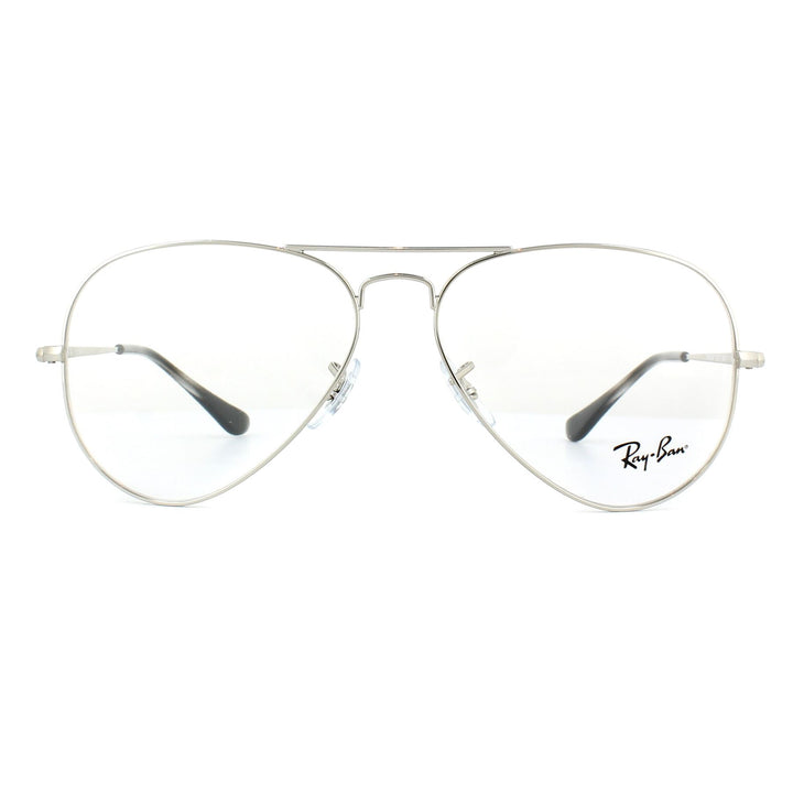 Ray-Ban Glasses Frames 6489 Aviator 2501 Silver 55mm