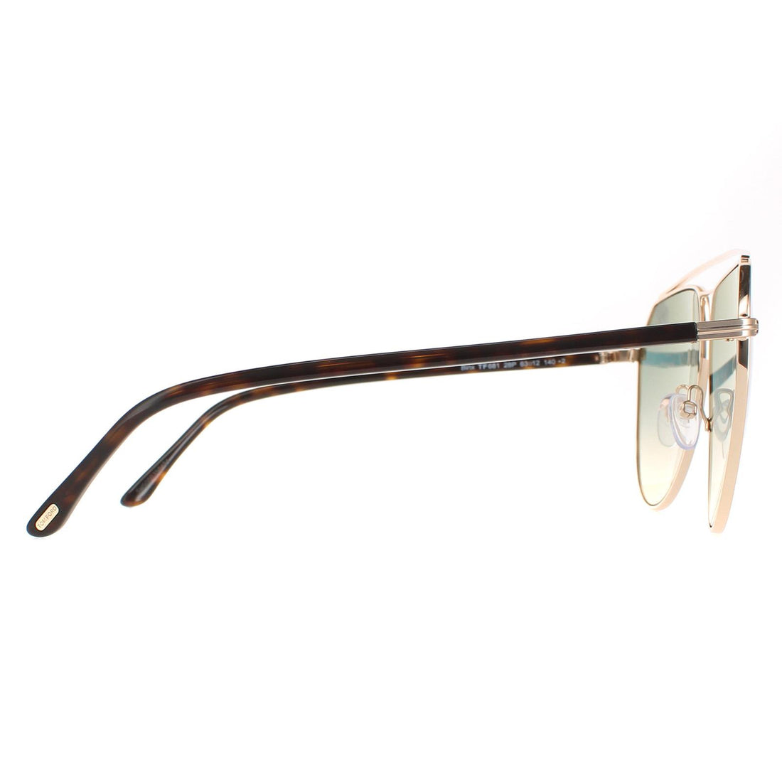 Tom Ford Sunglasses Binx FT0681 28P Rose Gold and Havana Green Gradient