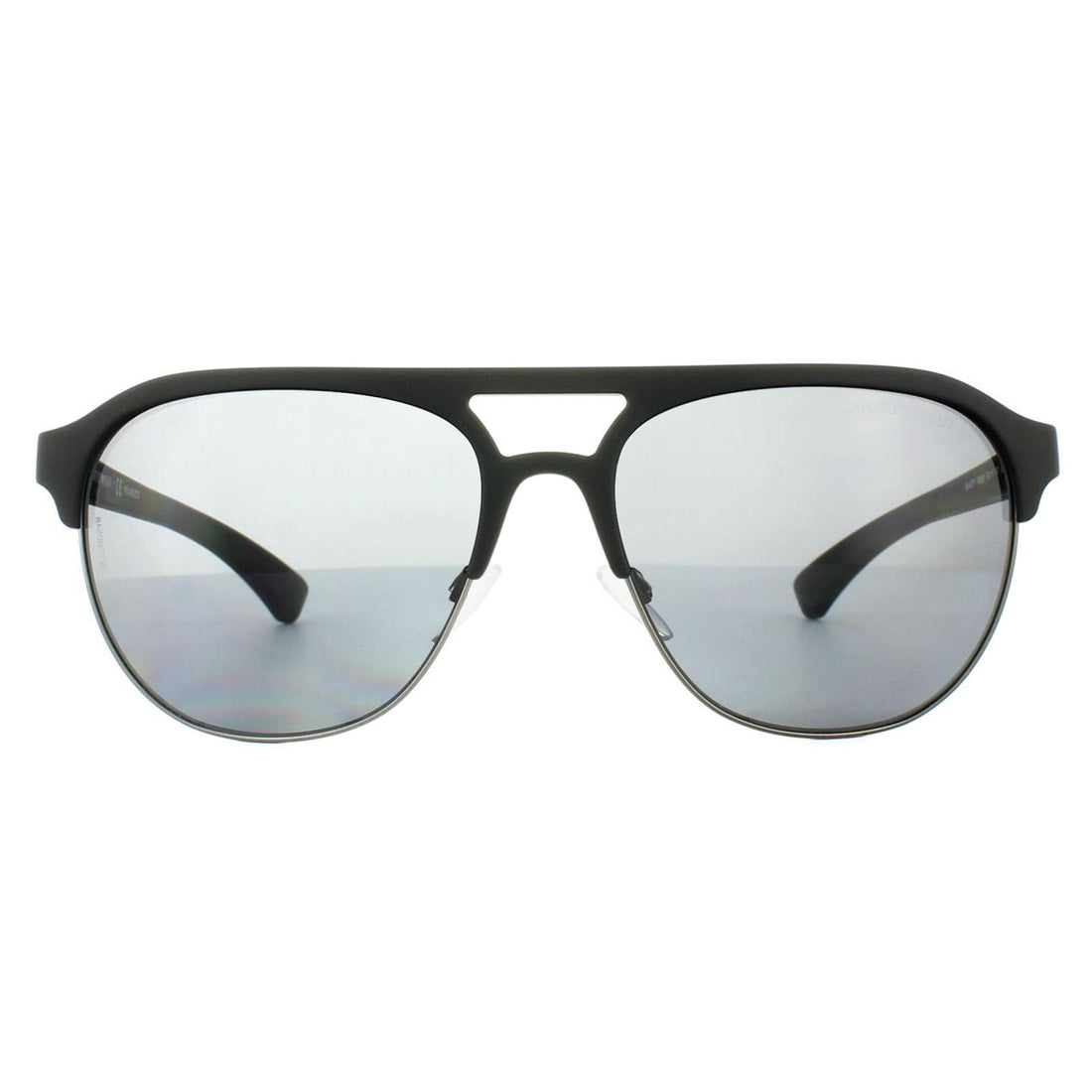 Emporio Armani Sunglasses 4077 5063/81 Black Rubber Grey Polarized