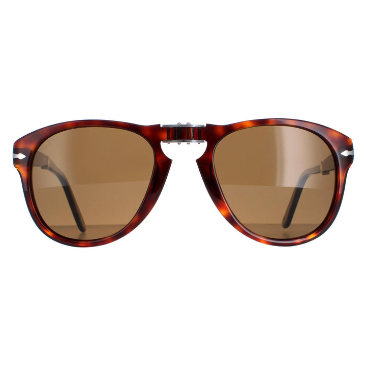 Persol Sunglasses PO0714 24/57 Havana Brown Polarized Folding 54mm