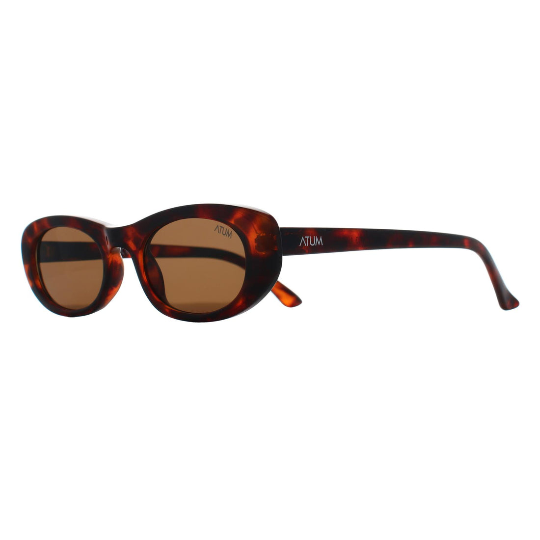 Atum Oval Womens Brown Tortoise Gold Brown Noctis Sunglasses