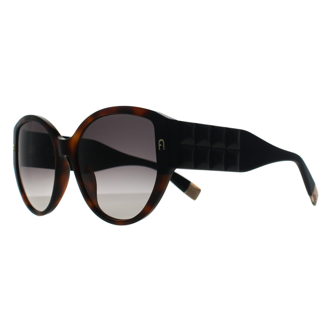 Furla Sunglasses SFU784 01AY Shiny Dark Havana Smoke Grey Gradient
