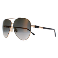 Jimmy Choo Sunglasses GRAY/S RHL FQ Gold Black Grey Gradient Gold Mirror