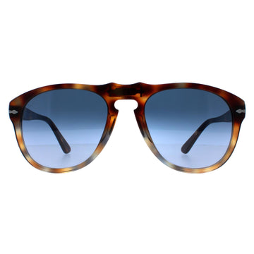 Persol Sunglasses PO0649S 1158Q8 Tortoise Spotted Brown Azure Gradient Blue
