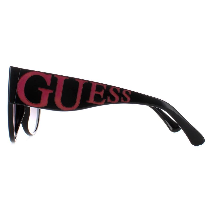 Guess Sunglasses GF6118 01B Shiny Black Smoke Gradient