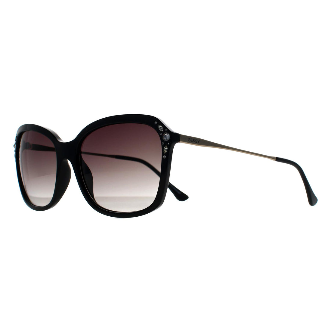 Seksy Sunglasses N2901 A Black Gold Smoke Grey Gradient