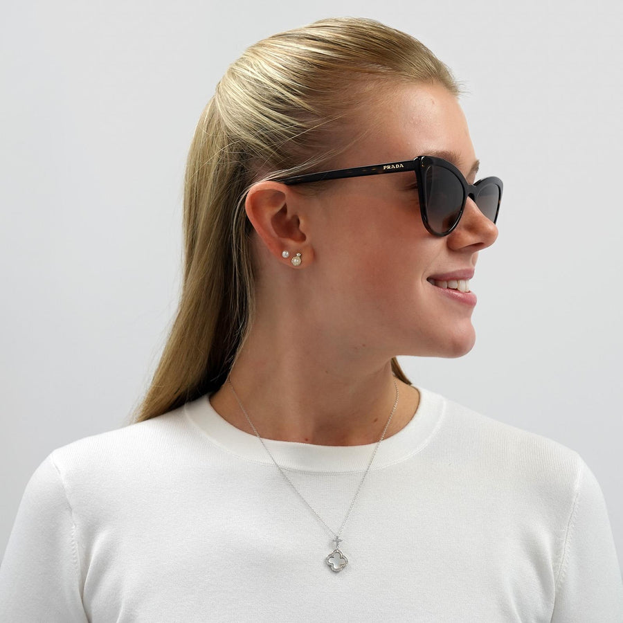 Prada Sunglasses PR16US 3890A7 Black Medium Havana Grey Gradient