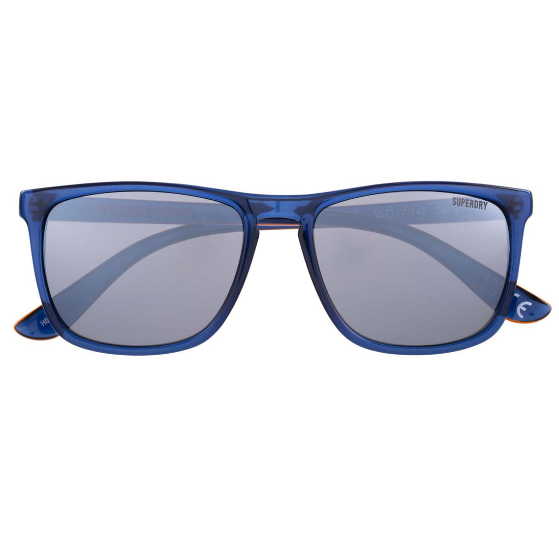 Superdry Sunglasses SDS Shockwave 185 Transparent Navy Blue Dark Grey Mirror