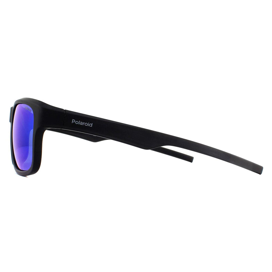 Polaroid Sunglasses PLD 3018/S DL5 JY Matte Black Grey Blue Mirror Polarized