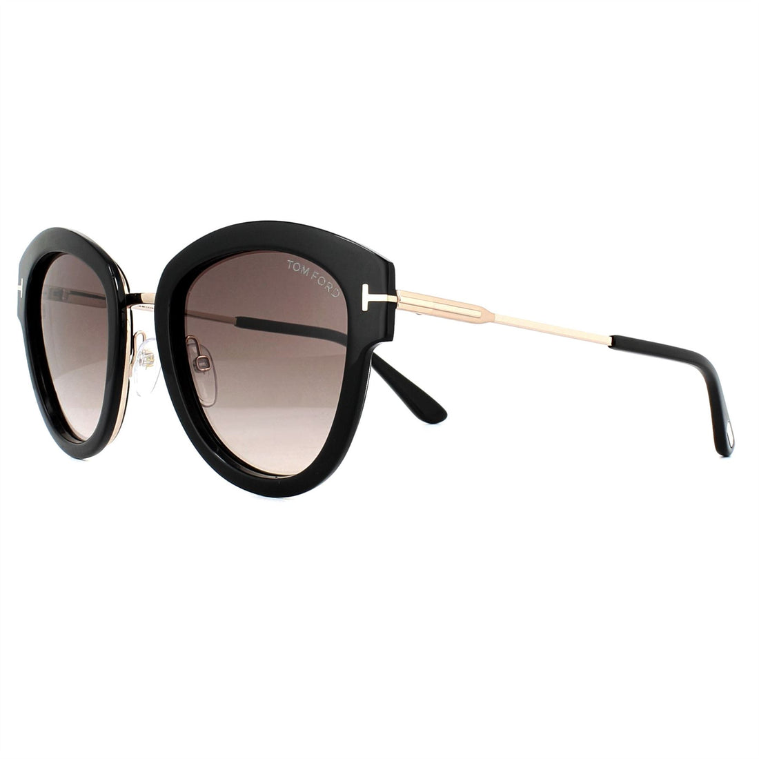 Tom Ford Sunglasses 0574 Mia 01T Shiny Black Bordeaux Gradient