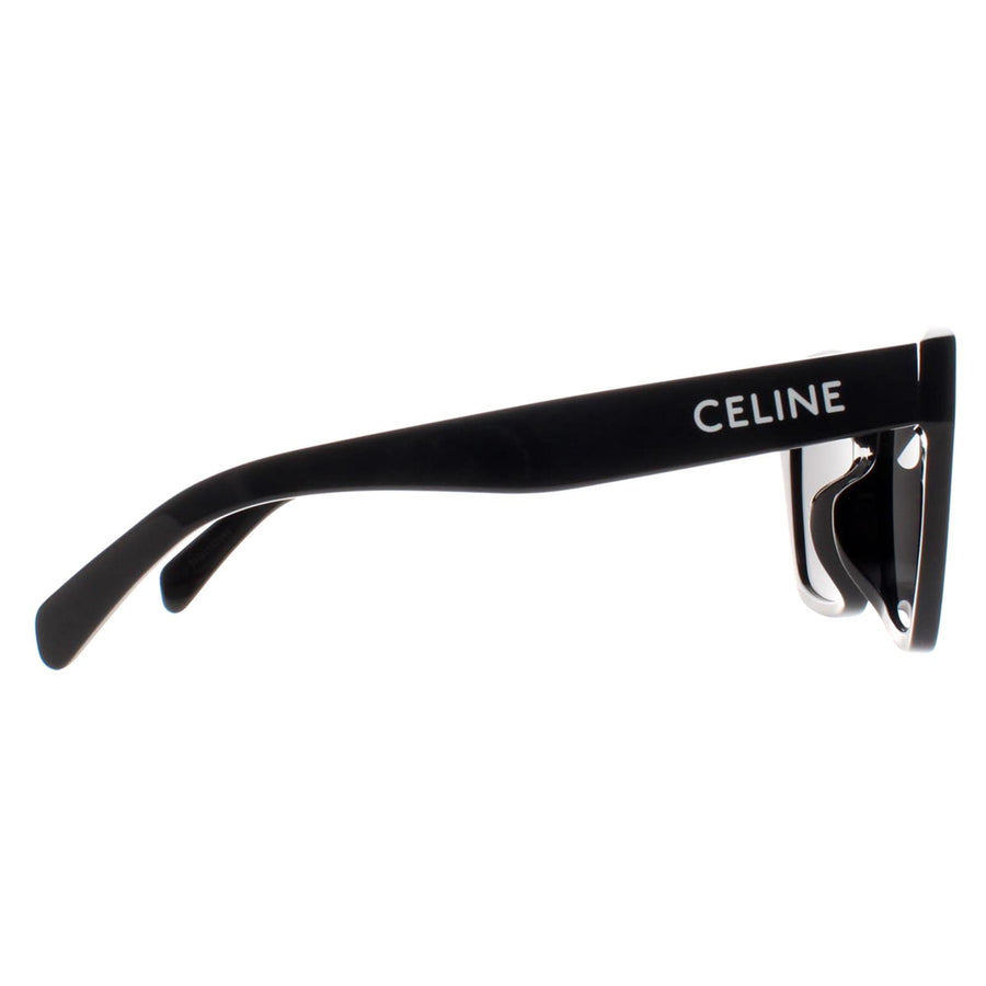 Celine Sunglasses Monochroms CL40198F 01A Shiny Black Smoke Grey