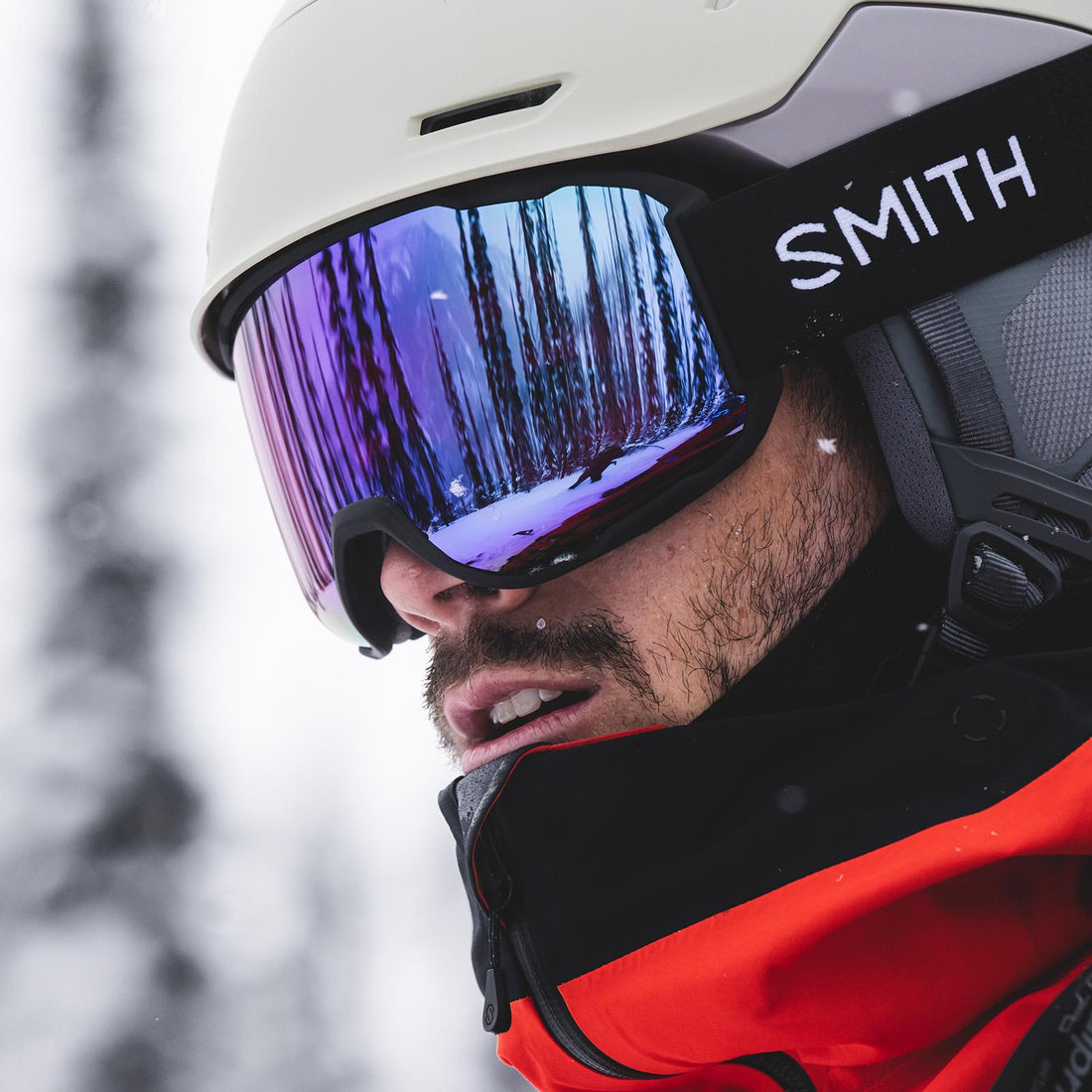 Smith Ski Goggles Preview 0JX 4B Black ChromaPop Everyday Blue Mirror