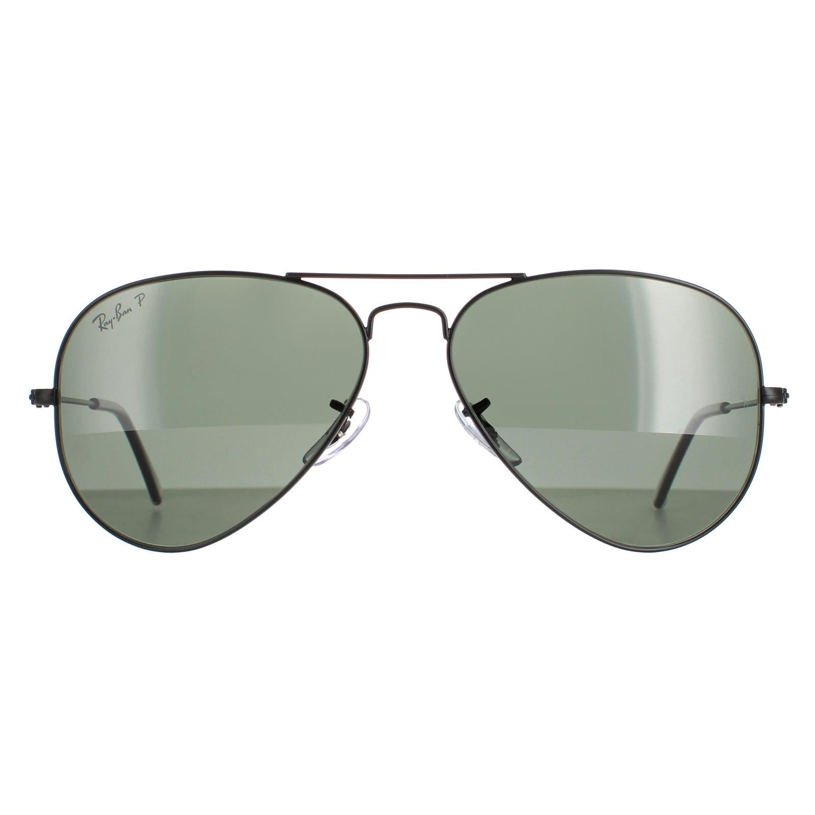 Sunglasses Aviator 3025 W3361 Polished Green G 15 Polarized