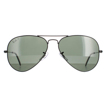 Ray-Ban Sunglasses Aviator 3025 W3361 Polished Black Green G-15 Polarized