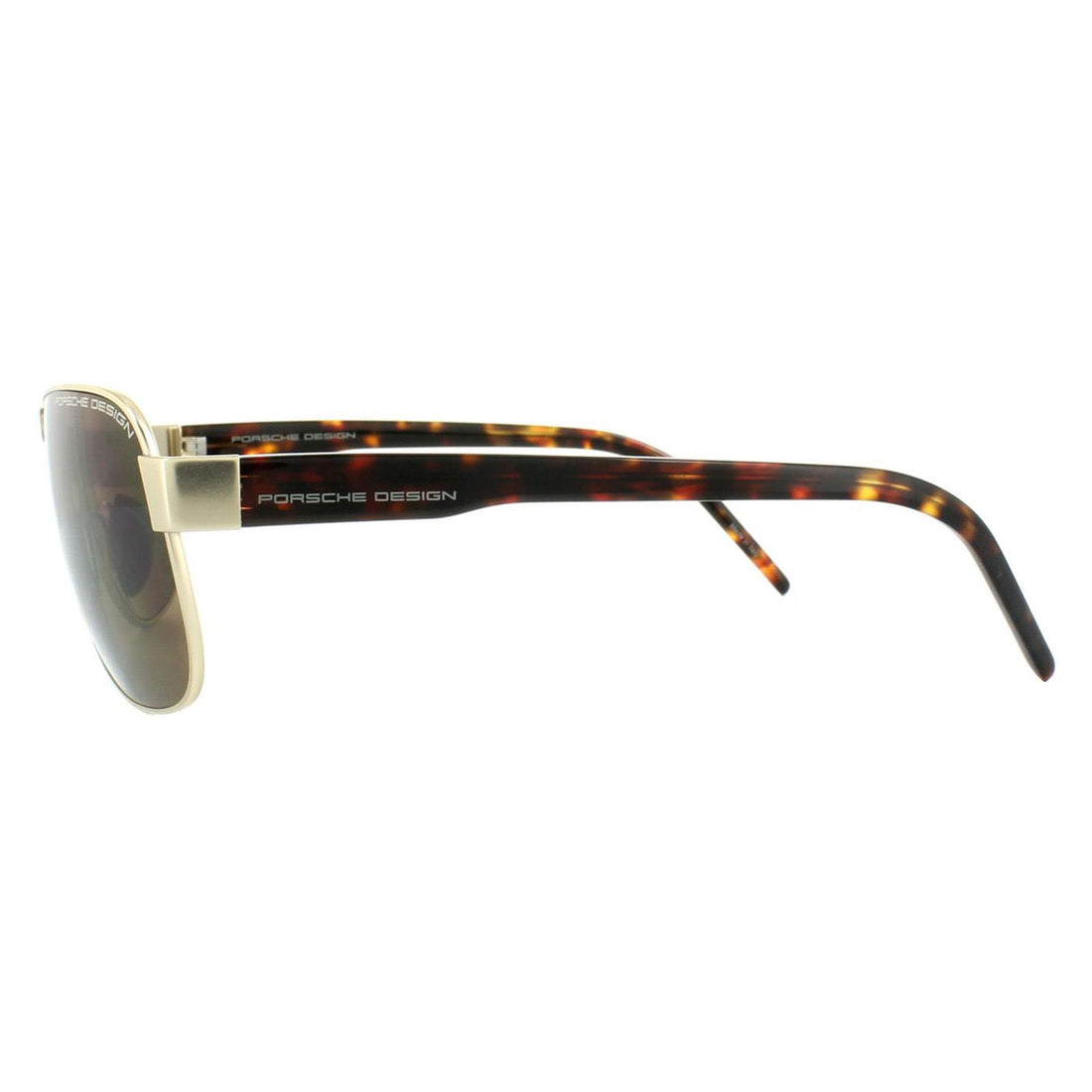Porsche Design Sunglasses P8633 B Light Gold Havana Brown