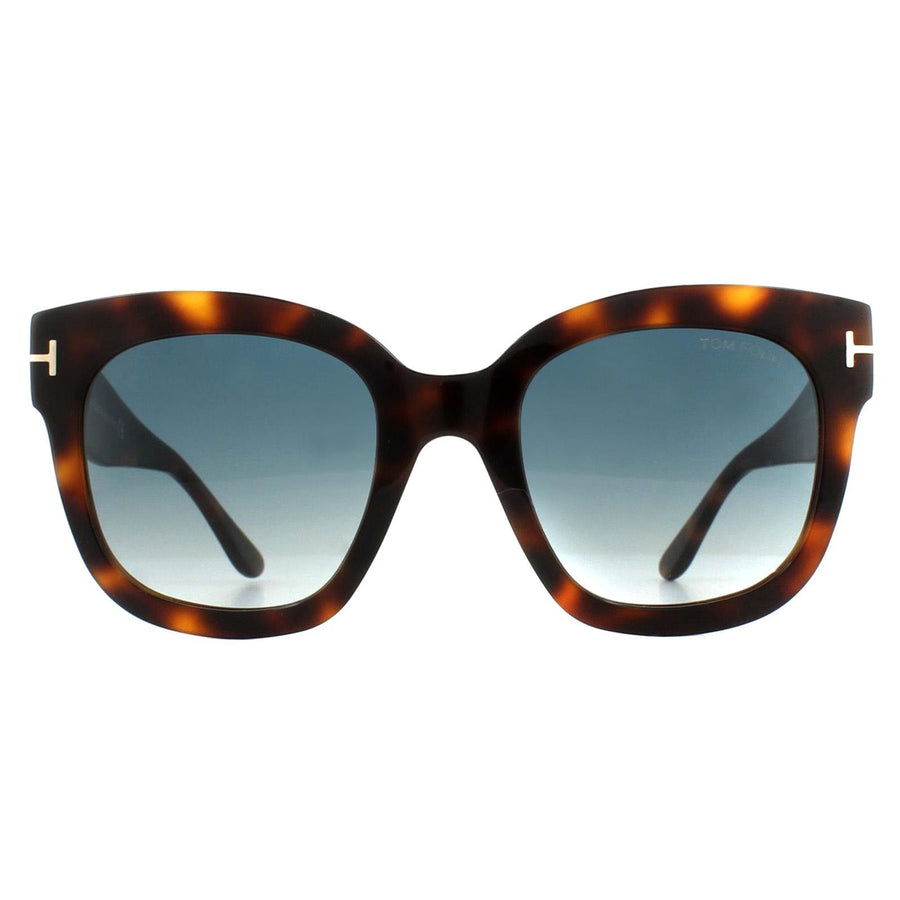 Tom Ford Beatrix FT0613 Sunglasses Blonde Havana Blue Gradient