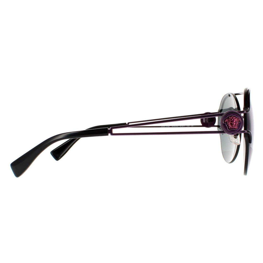 Versace Sunglasses VE2184 1414C0 Violet Dark Grey Mirrored Green