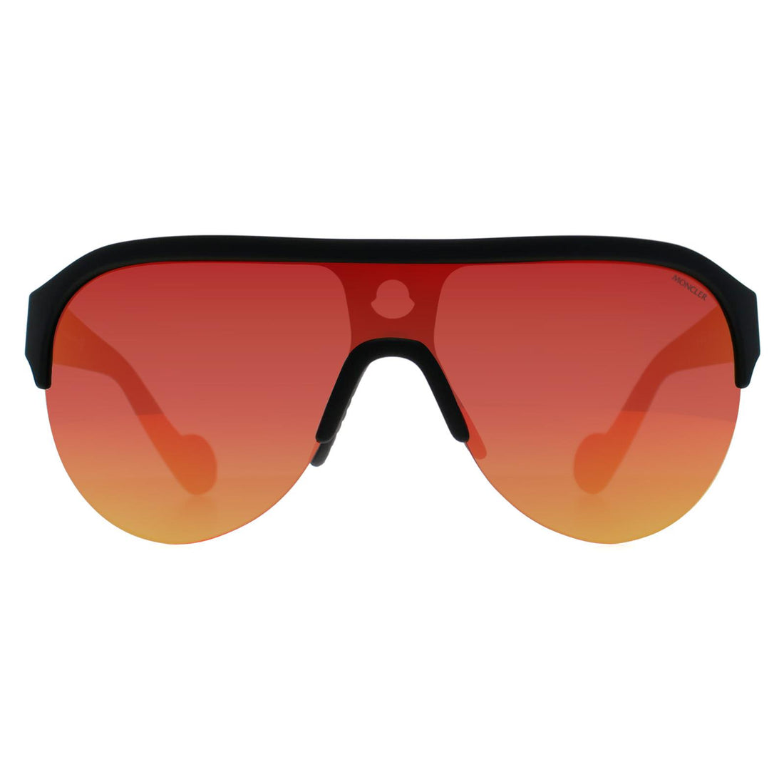 Moncler Sunglasses ML0049 02C Matte Black Red Mirror and Grey