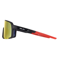Relay Shield Unisex Matte Black and Red Red Revo Polarized Endgame Sunglasses