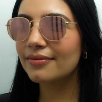 Ray-Ban Sunglasses RB3548N Hexagonal 001/Z2 Gold Copper Flash Mirror