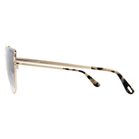 Tom Ford Sunglasses Jacquelyn 0563 28C Shiny Rose Gold Smoke Mirrored