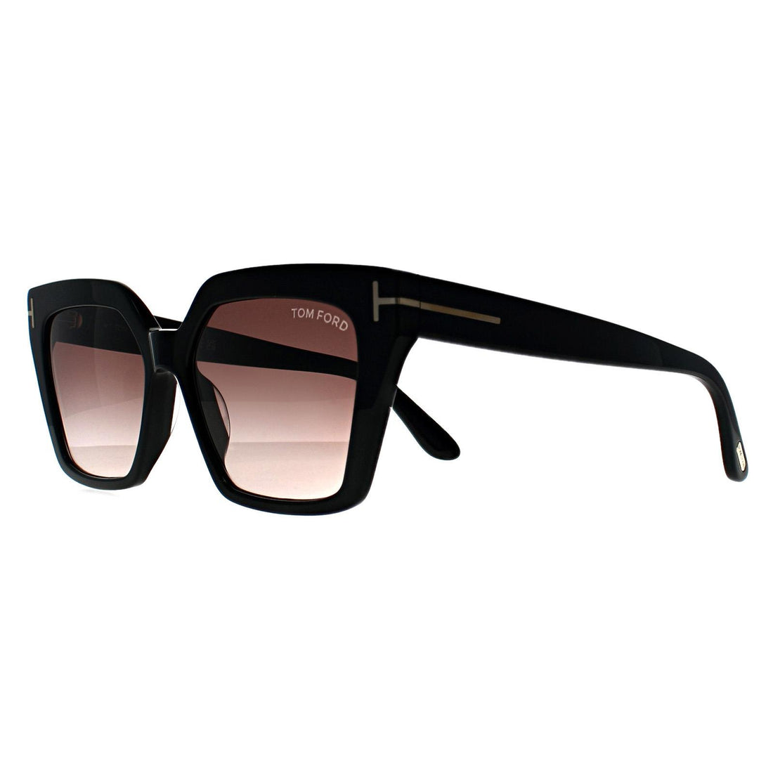 Tom Ford Sunglasses Winona FT1030 01Z Shiny Black Purple Brown Gradient