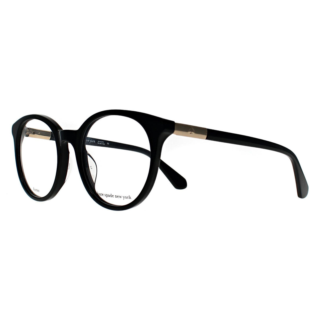 Kate Spade Glasses Frames Joshann 807 Black on Pattern Pink Women