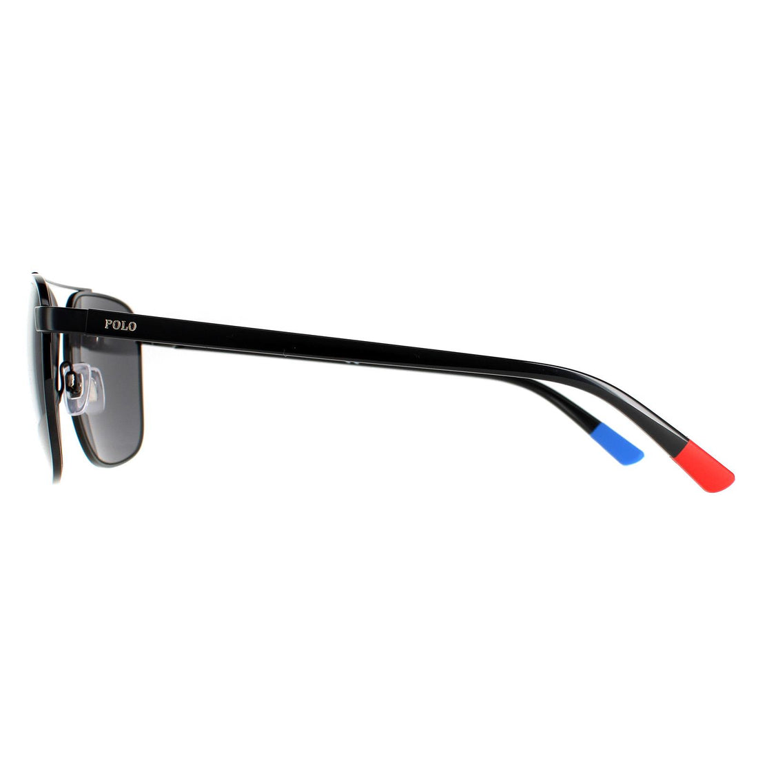 Polo Ralph Lauren Sunglasses PH3135 900381 Shiny Black Grey Polarized