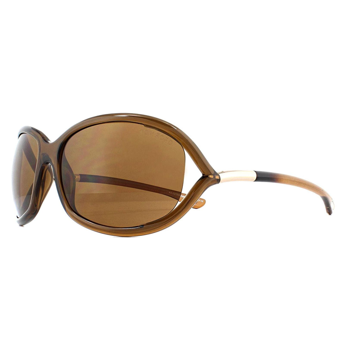 Tom Ford Sunglasses 0008 Jennifer 48H Shiny Dark Brown Brown Polarized