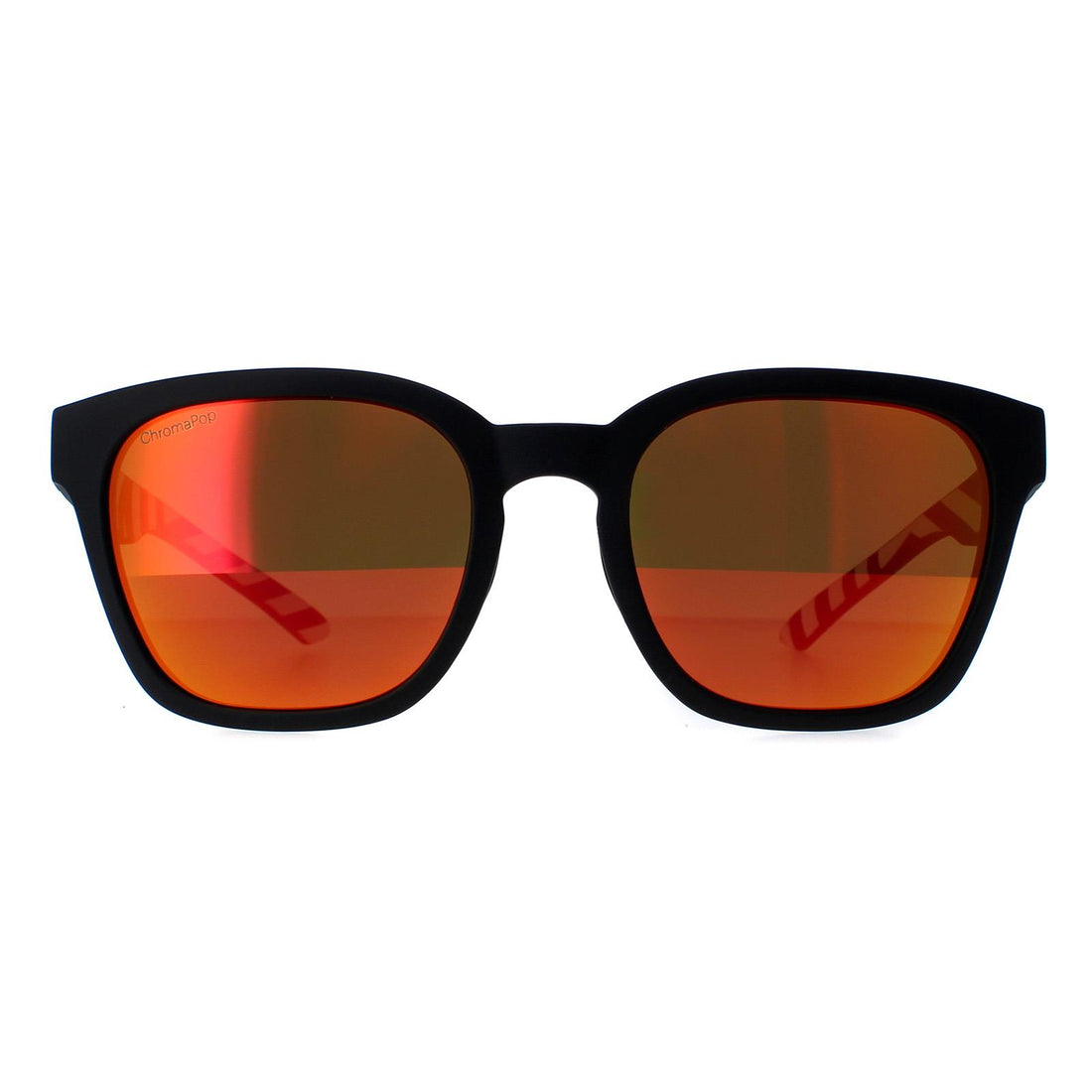 Smith Founder Slim Sunglasses Matte Black Chromapop Red Mirror