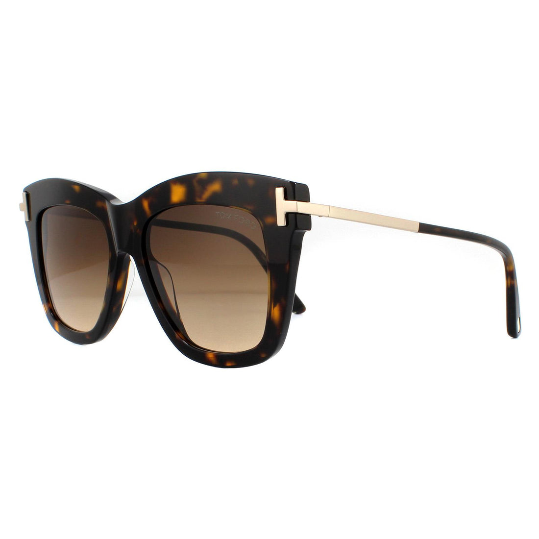 Tom Ford Sunglasses Dasha FT0822 52F Dark Havana Brown Gradient