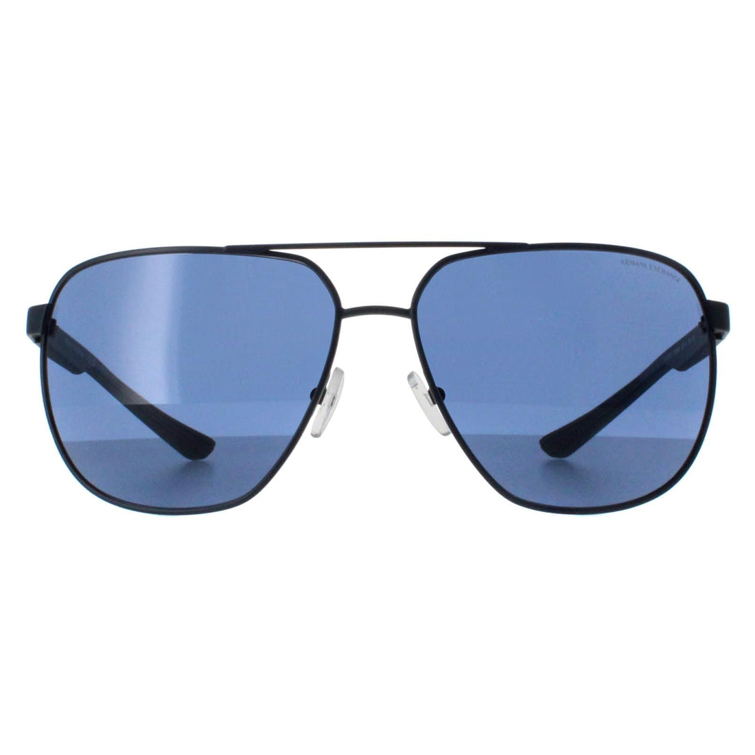 Armani Exchange Sunglasses AX2047S 609980 Matte Blue Grey Mirror Silver Polarized