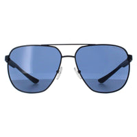 Armani Exchange Sunglasses AX2047S 609980 Matte Blue Grey Mirror Silver Polarized