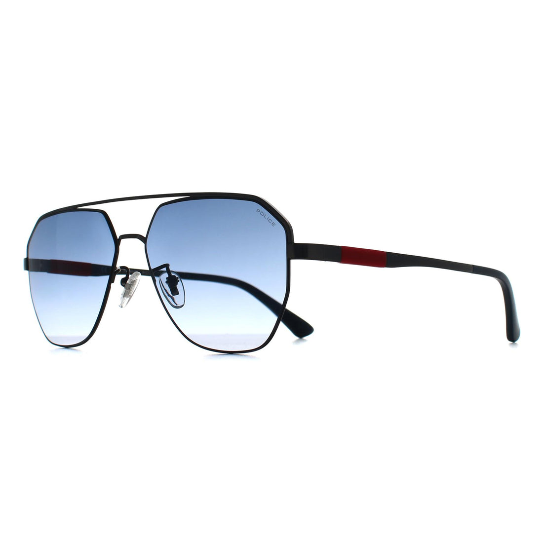 Police Sunglasses SPLP30 Ranger 1 0568 Shiny Gunmetal Blue Gradient