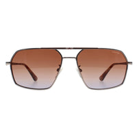 Police Sunglasses SPLL86M Origins Classic 2 0SC2 Shiny Ruthenium Brown Gradient Blue