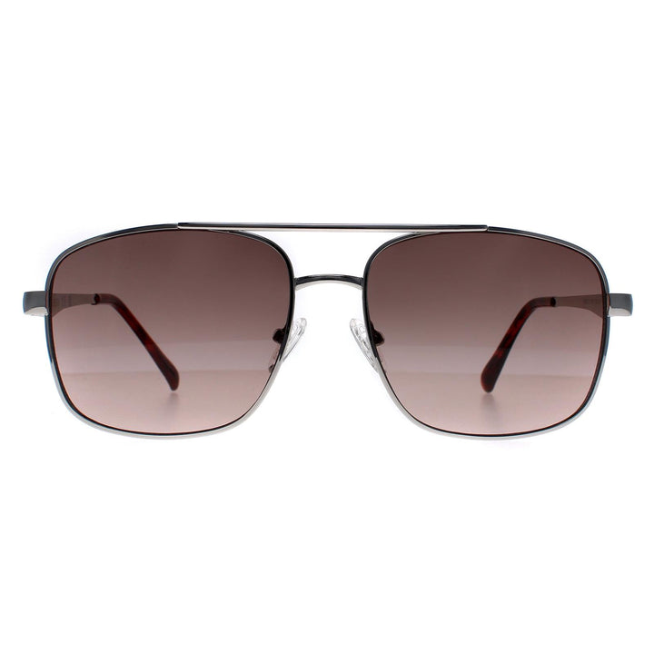 Guess Sunglasses GF0211 10F Silver Brown Gradient