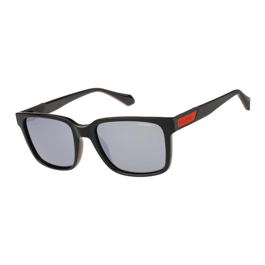 Superdry Sunglasses SDS-5039 104 Matte Black Silver Mirror Polarized