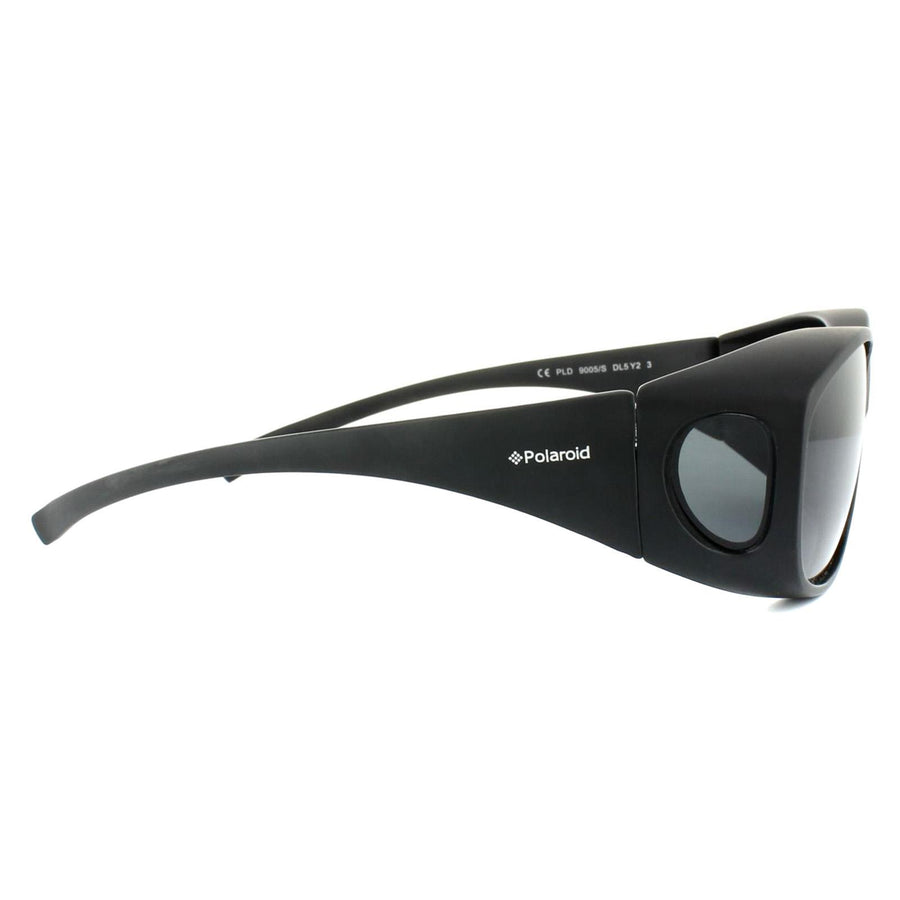 Polaroid Suncovers Fitover Sunglasses 9005/S DL5 Y2 Matte Black Grey Polarized