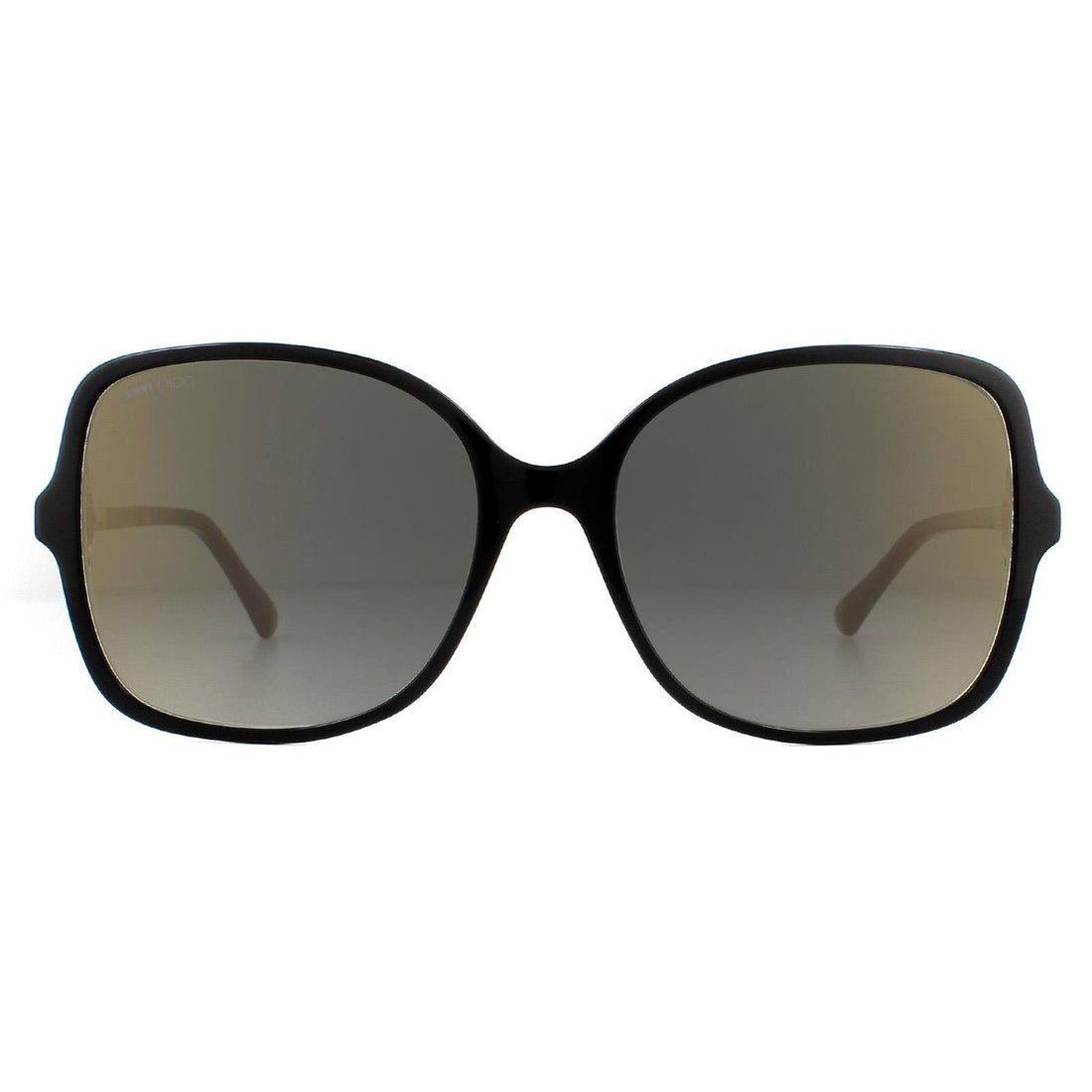 Jimmy Choo Sunglasses JUDY/S 807 FQ Black Transparent Grey Gradient Gold Mirror