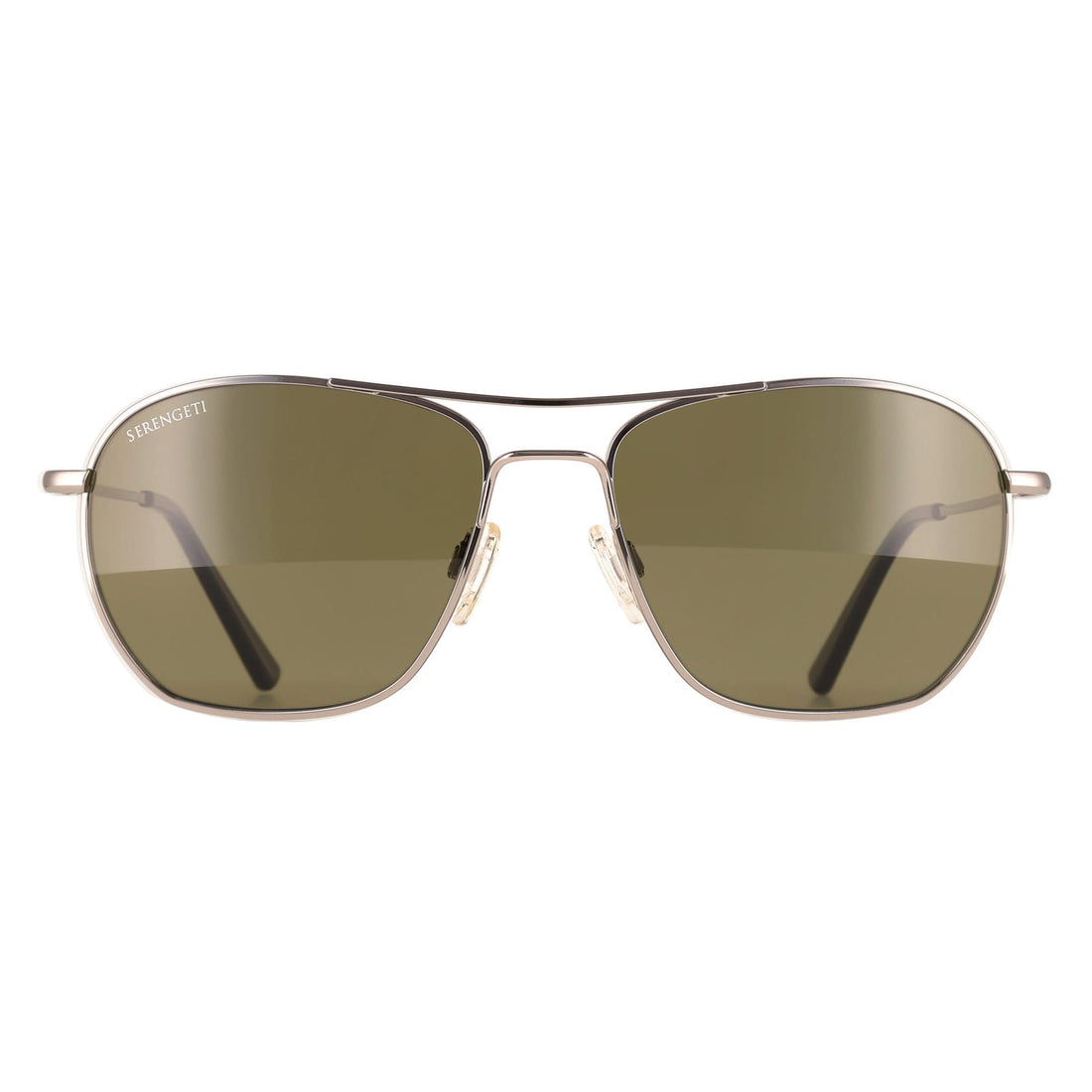 Serengeti Sunglasses Lunger SS545002 Shiny Silver Mineral Polarized 555nm