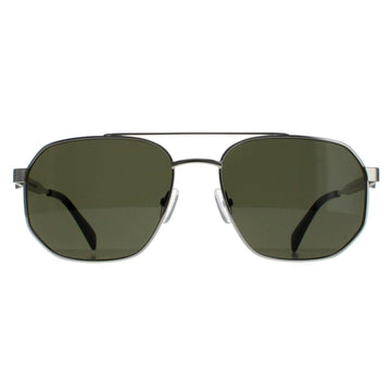 Alexander McQueen Sunglasses AM0458S 003 Silver Green