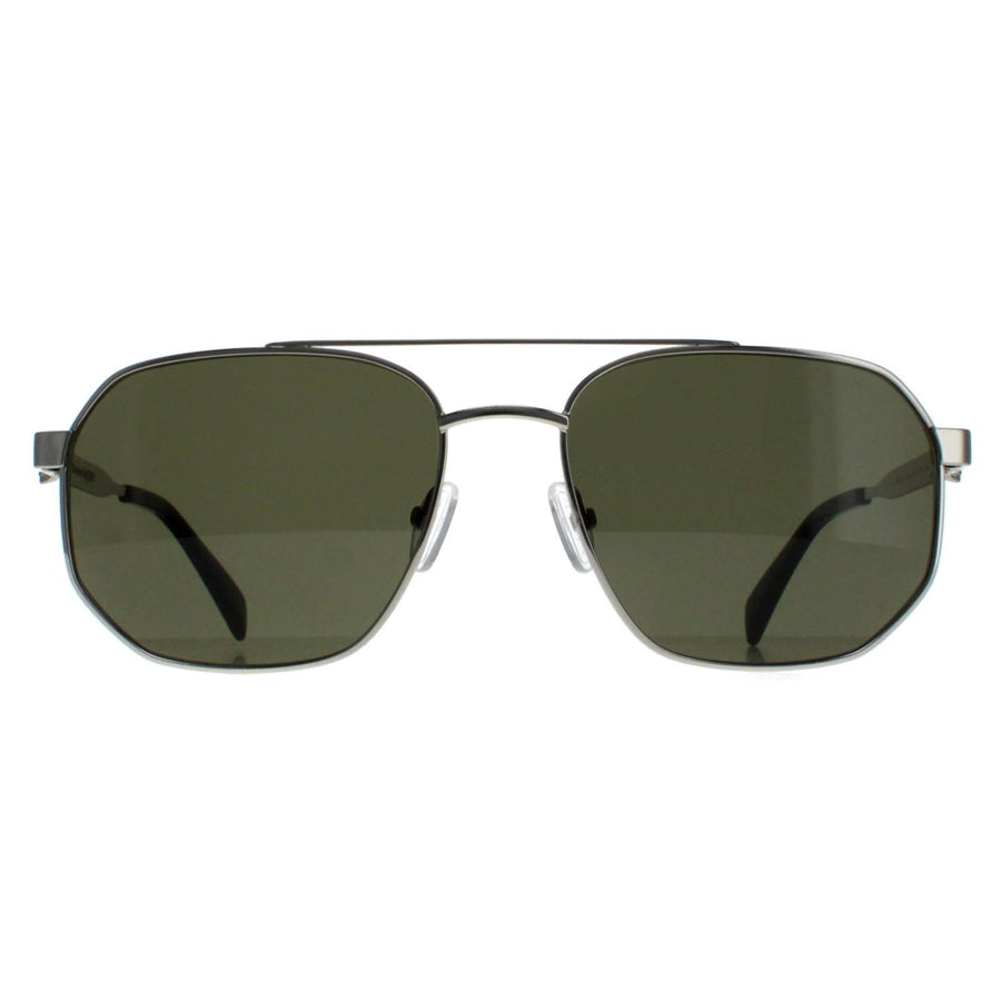 Alexander McQueen AM0458S Sunglasses Silver Green